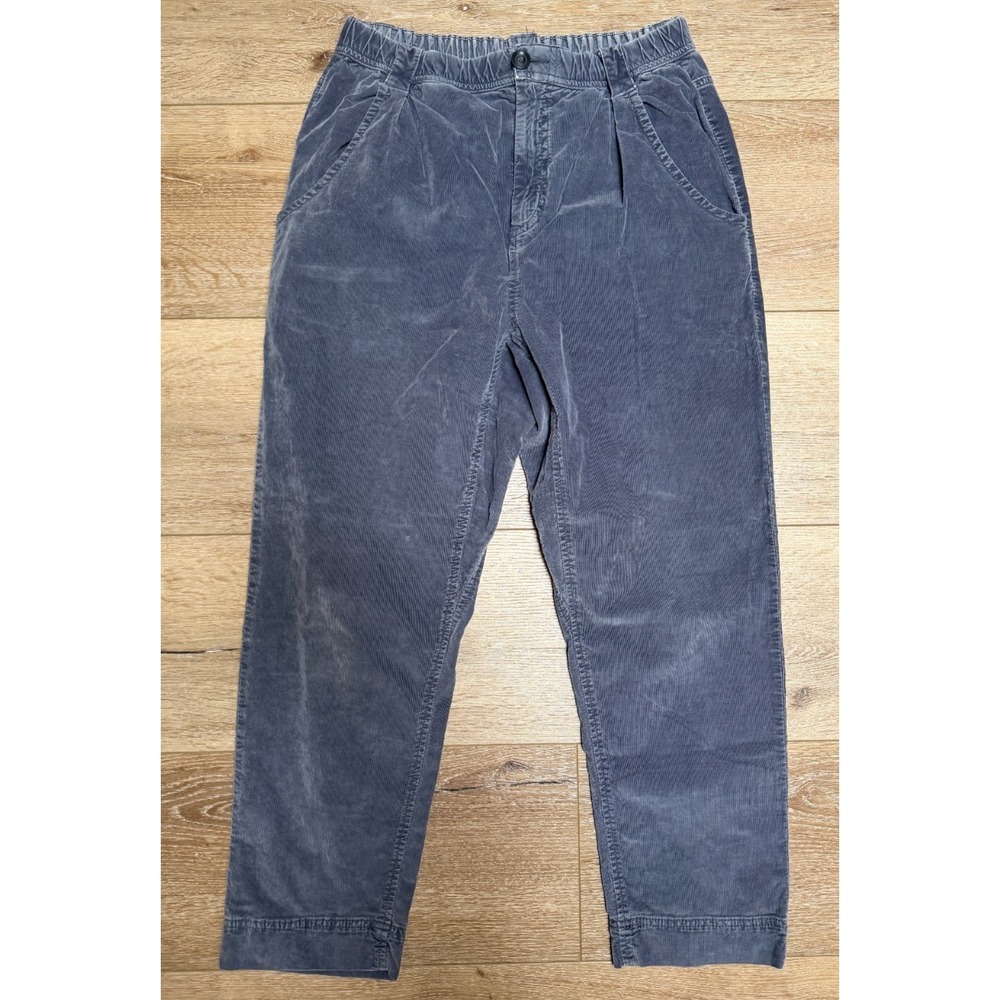 Free People Slate Blue Corduroy Straight Leg Pants
